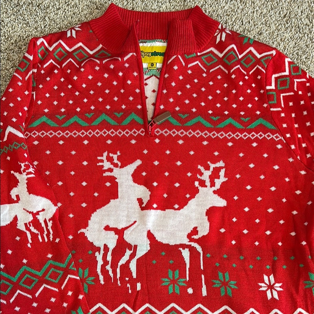 Tipsy Elves Red Reindeer Sweater